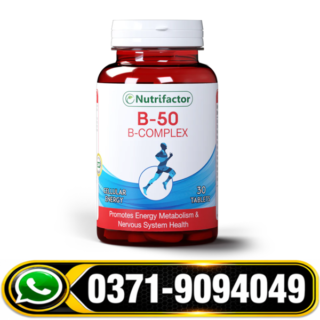 Nutrifactor B-50 B-Complex 30 Tablets – Vitamin B Complex for Energy, Brain & Nervous System Support