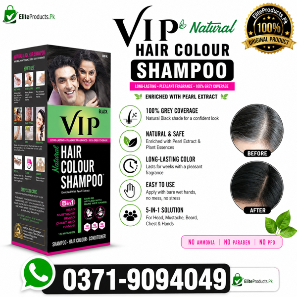 Vip Hair Colour Shampoo 180ML Black Key Benefits