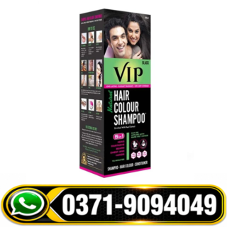 VIP Hair Colour Shampoo – Natural Black Hair Color Shampoo for Quick & Easy Gray Hair Coverage