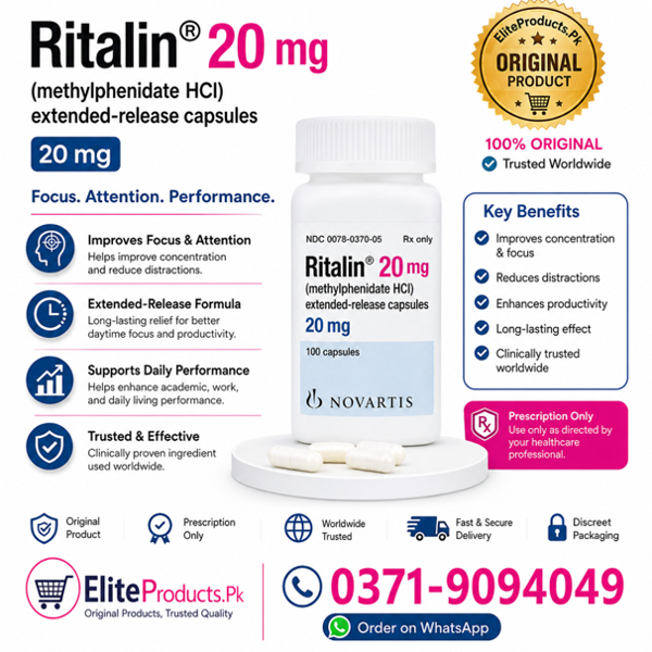 Ritalin 20mg Capsules in Price, Ritalin 20mg Capsules in Side Effects, Ritalin 20mg Capsules in Urdu, Ritalin 20mg Capsules How to Use, Ritalin 20mg Capsules in Benefits, Ritalin 20mg Capsules in Lahore, Ritalin 20mg Capsules in Karachi, Ritalin 20mg Capsules in Rawalpindi, Ritalin 20mg Capsules in Peshawar, Ritalin 20mg Capsulesin Quetta, Ritalin 20mg Capsules in Faisalabad,