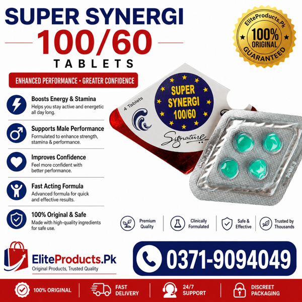 Super Synergi 100/60 Tablets – Sildenafil 100mg + Dapoxetine 60mg for ED & Premature Ejaculation
