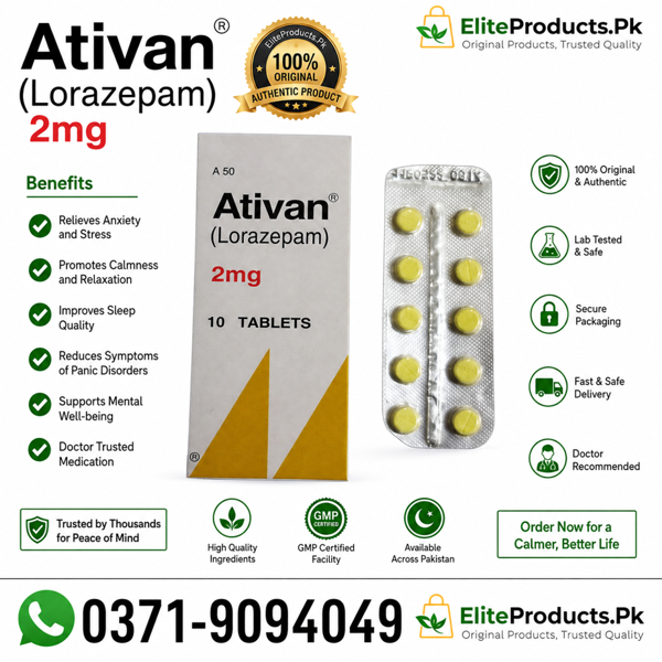 Ativan Lorazepam 2mg Tablets Price in Karachi