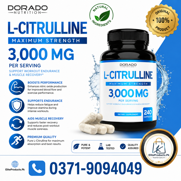 Benefits of Dorado Nutrition L-Citrulline 3000mg