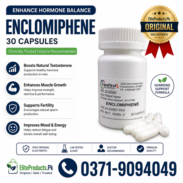 Enclomiphene Capsules In Chakwal, Enclomiphene Capsules In Faisalabad, Enclomiphene Capsules In Gujrawala, Enclomiphene Capsules In Jhang, Enclomiphene Capsules In Karachi, Enclomiphene Capsules In Lahore, Enclomiphene Capsules In Multan, Enclomiphene Capsules In Peshawer,