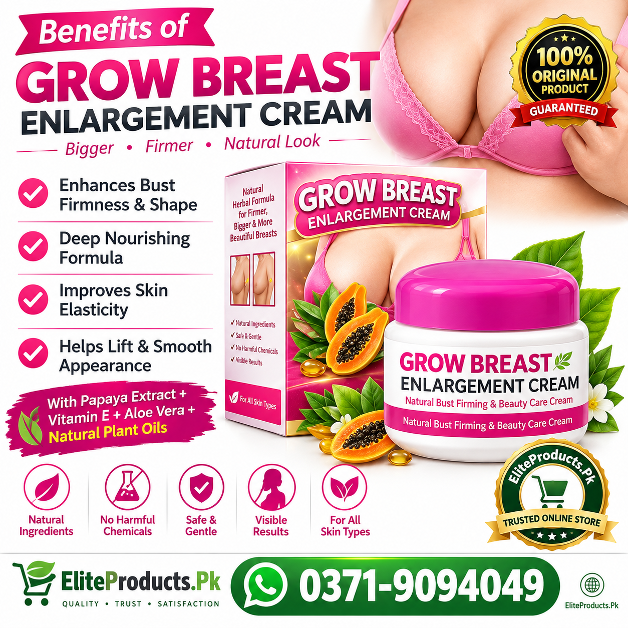 Grow Breast Enlargement Cream Side Effects, Grow Breast Enlargement Cream How to Use, Grow Breast Enlargement Cream Faisalabad, Grow Breast Enlargement Cream in Lahore, Grow Breast Enlargement Cream in Urdu, Grow Breast Enlargement Cream Price in Multan, Grow Breast Enlargement Cream Tablets Price in Pakistan, Grow Breast Enlargement Cream Price in Rawalpindi,