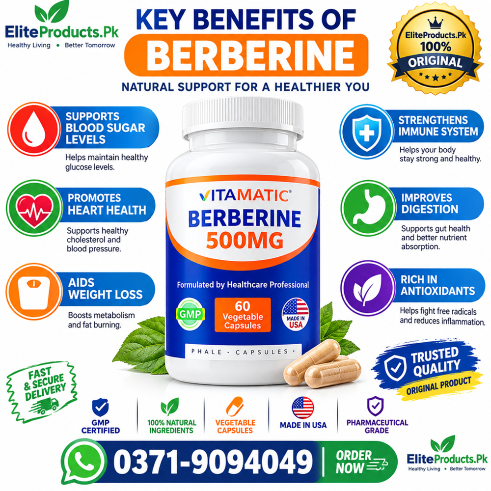 Vitamatic Berberine 500 Mg Capsules Side Effects, Vitamatic Berberine 500 Mg Capsules Faisalabad, Vitamatic Berberine 500 Mg Capsules in Lahore, Vitamatic Berberine 500 Mg Capsules in Urdu, Vitamatic Berberine 500 Mg Capsules Price in Pakistan, Vitamatic Berberine 500 Mg Capsules Price in Rawalpindi, Vitamatic Berberine 500 Mg Capsules Price in Karachi,